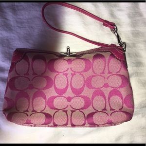 Pink COACH Wristlet